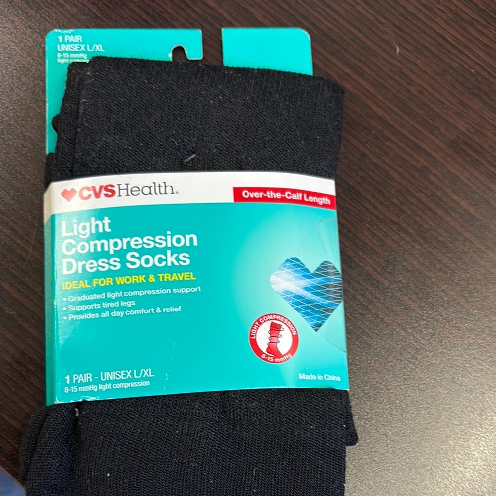 CVS Health Black Light Compression Dress Socks
